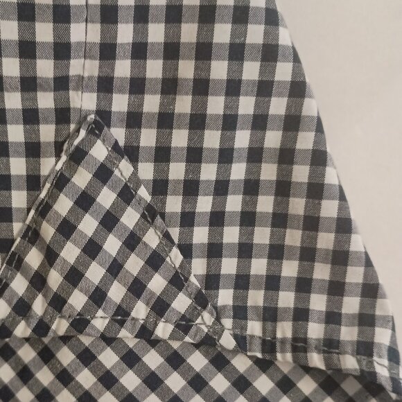 American Heritage Boys Western Blue White Check Button Down Shirt Size XL 18 EUC - Picture 6 of 16